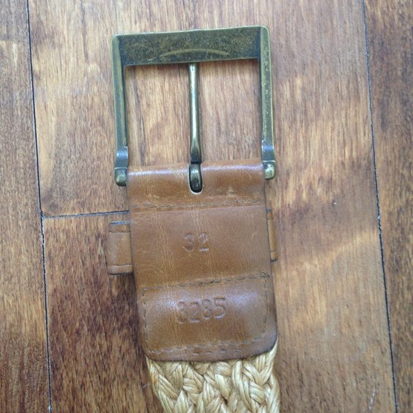 VINTAGE Levi's - Straw & Leather Belt (Black Tab) - Picture 4 of 7